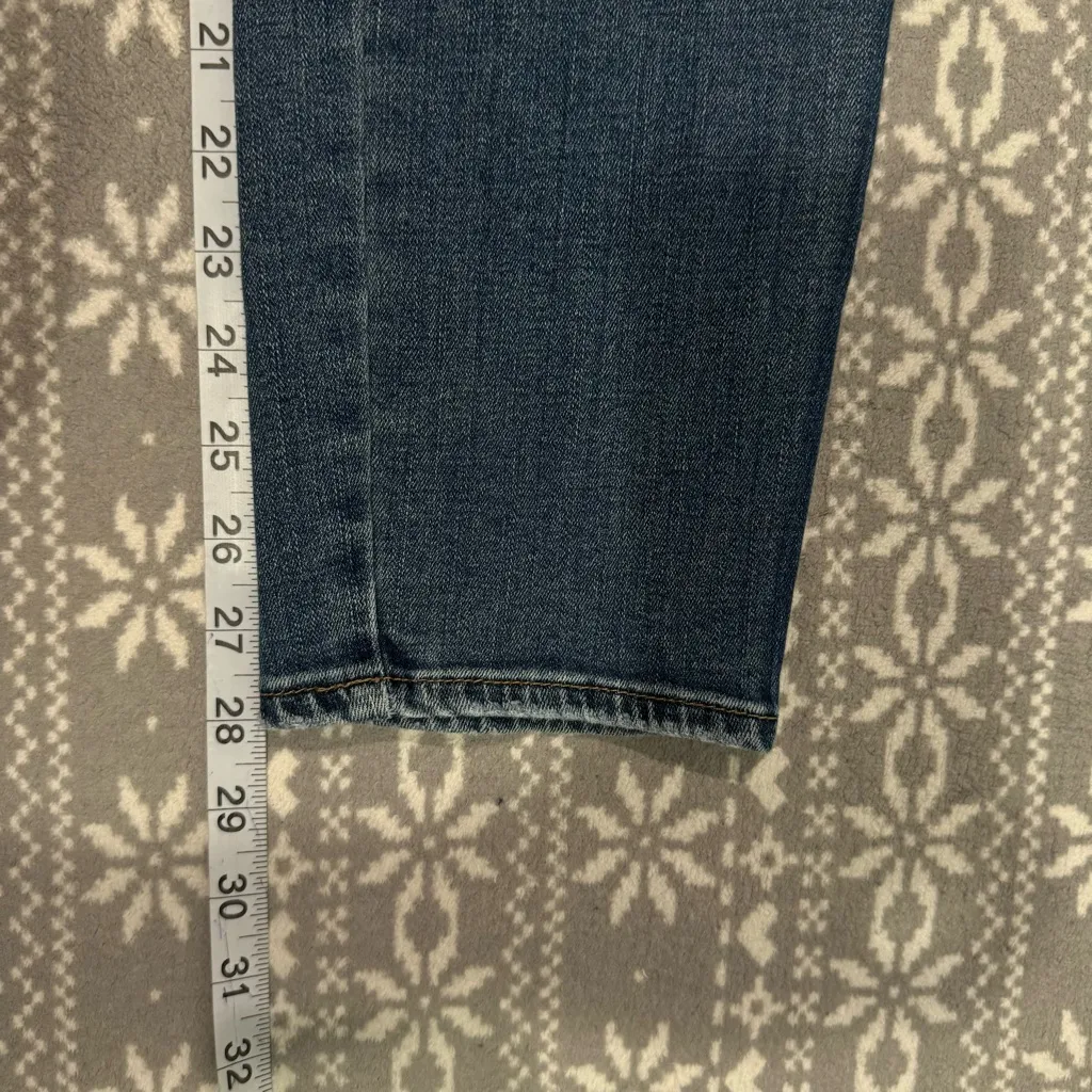 Talbots Slim Ankle Jeans Shadow Side Stripe‎ In Blue Size 4 - Image 10
