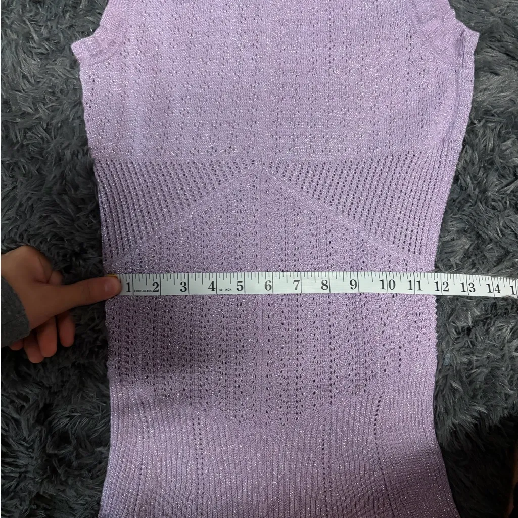 Heaven by Marc Jacobs Jacobs Lilac Lavender Purple Pointelle Mini Dress small - Image 15