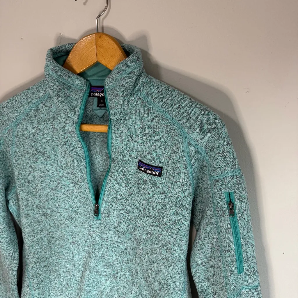 Patagonia Teal Better Sweater Quarter Zip Jacket | S - Image 2