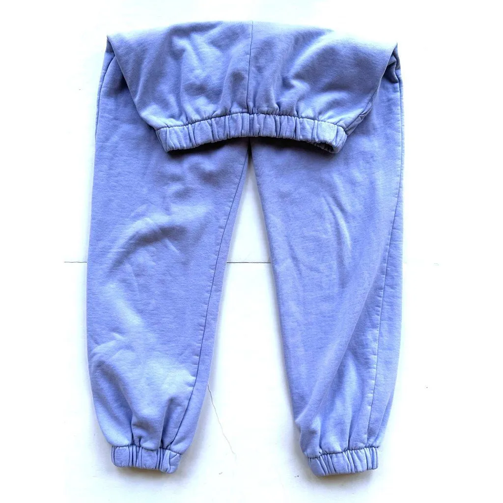 Brandy Mellville Rosa Joggers One Size Blue Sweatpants Stretch Waist Leg Cuffs - Image 10
