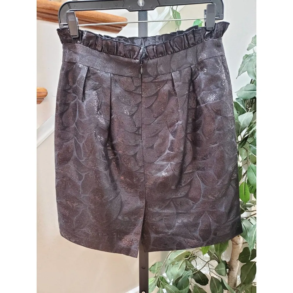 Arden B. Women Black Acetate Metallic Flair Mini Skirt Medium - Image 5