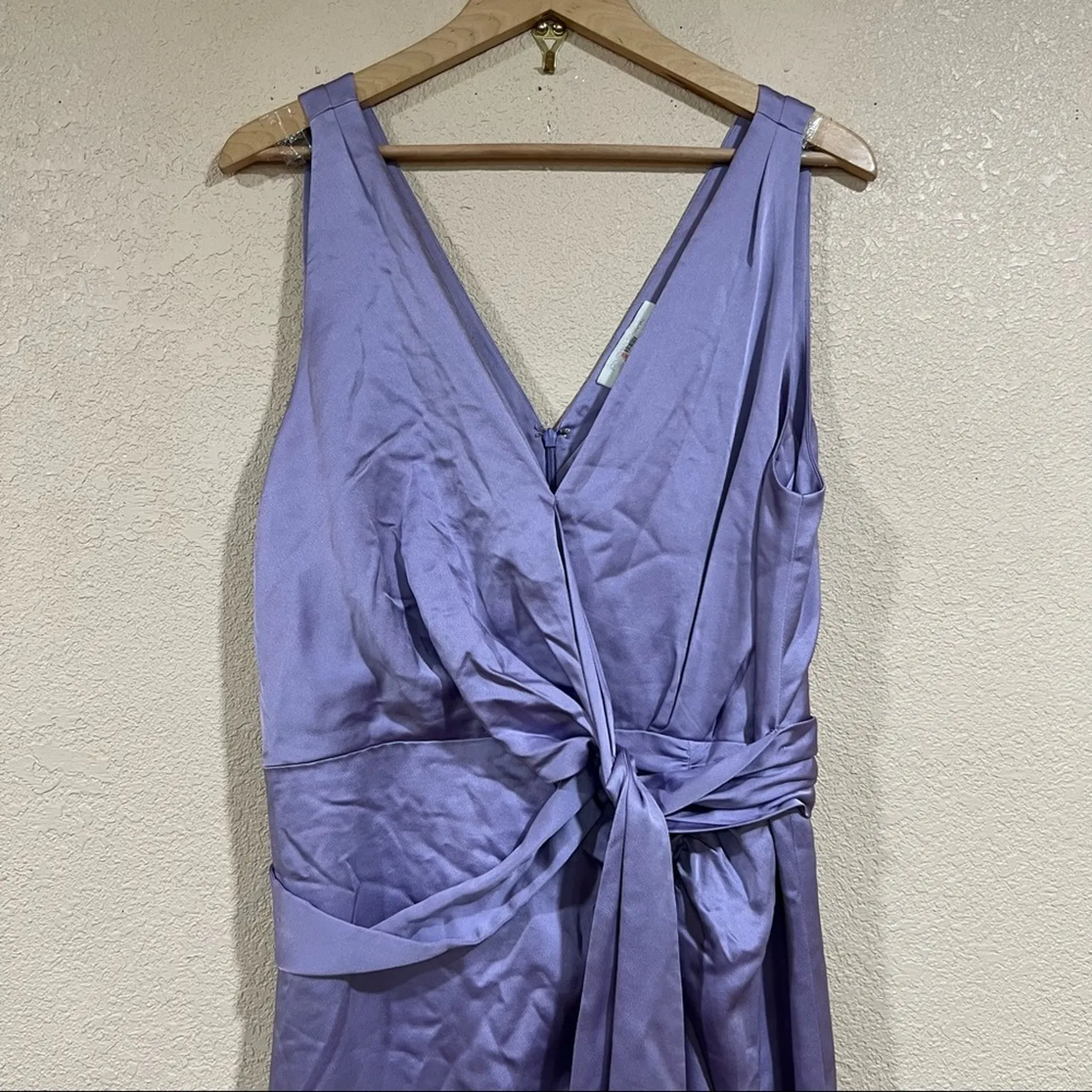 Jonathan Simkhai Mia Fluid Purple Satin Dress Size 16 - Image 4