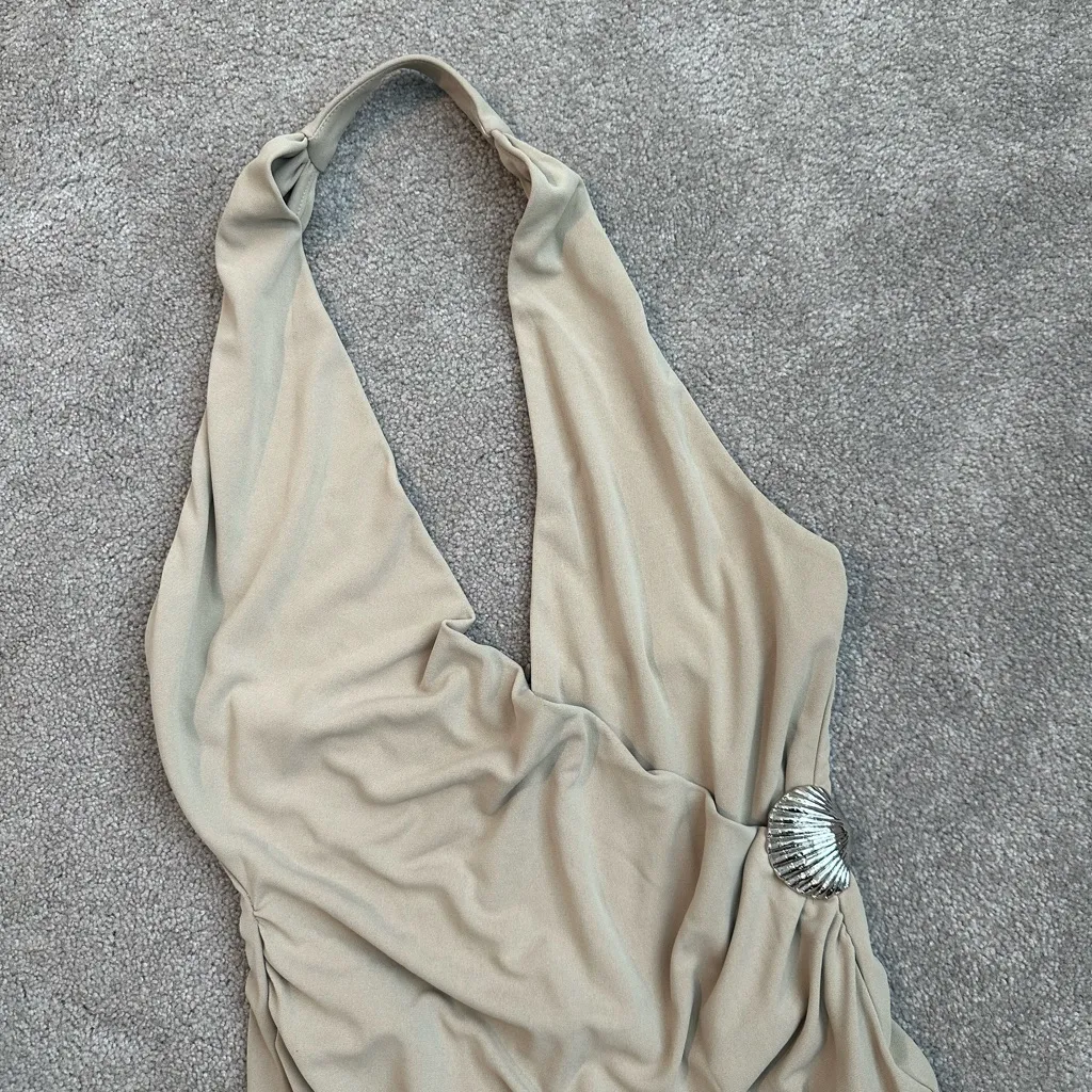 Zara Blogger Fave Seashell Halter Dress Medium - Image 7
