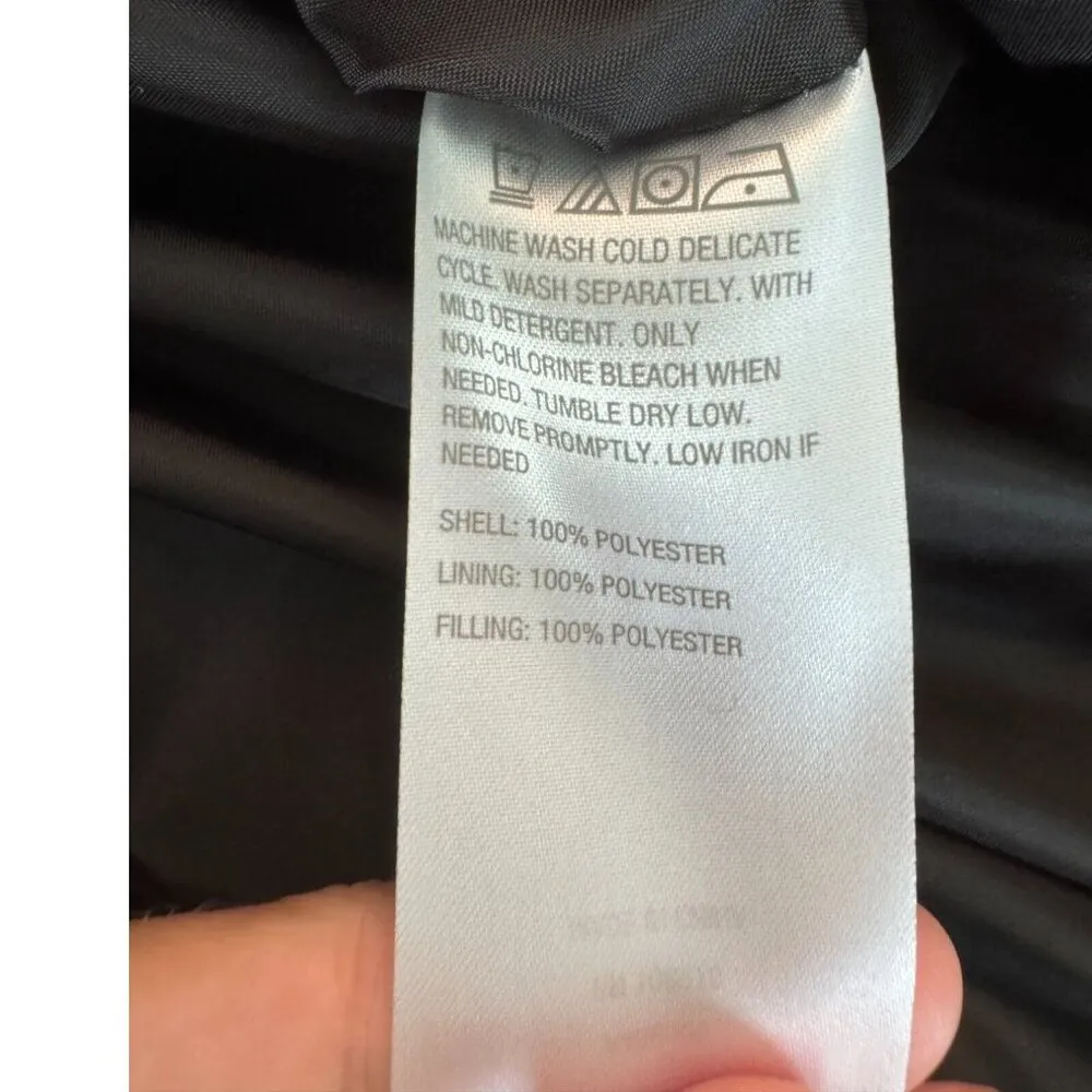 Susan Graver Water Resistant Quilted Puffer Jacket Black XX-Small NWOT Hooded - Image 13