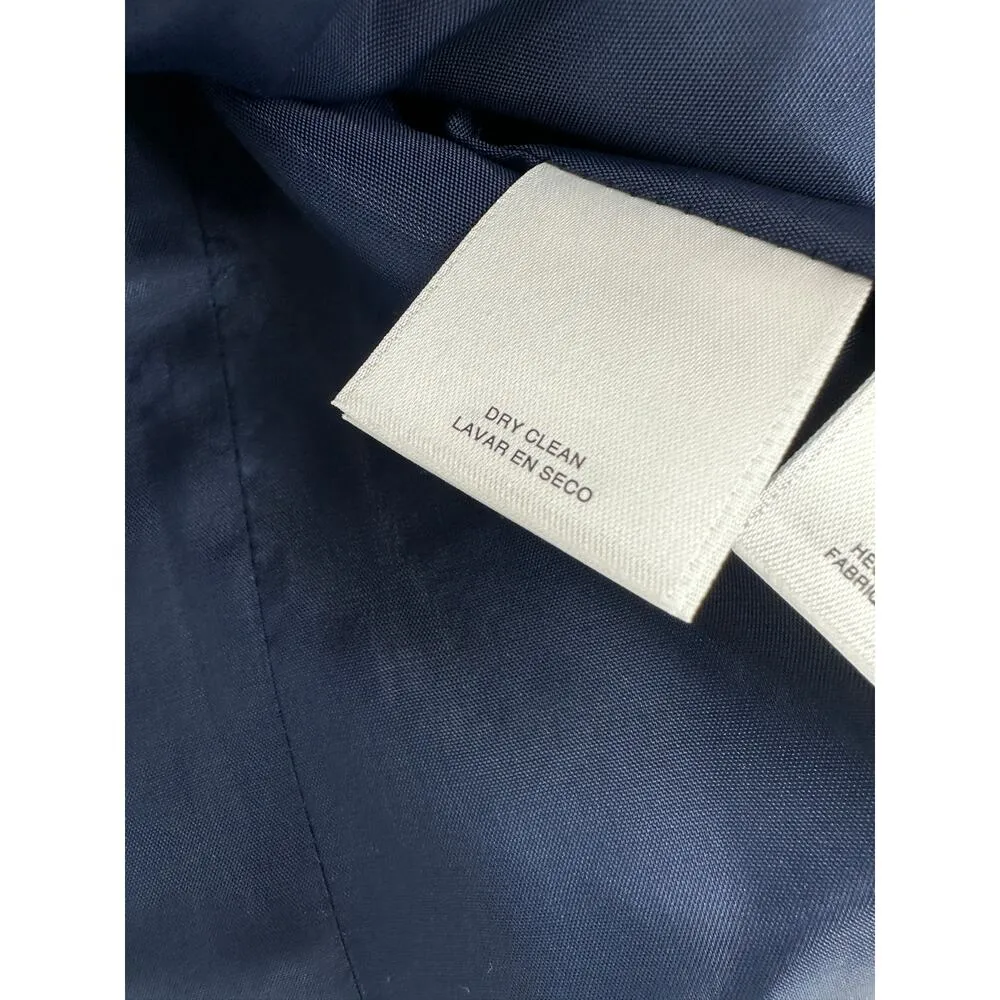 Anne Klein Women Blue Black Tweed Stripe Tulip Hem Jacket Cotton Blazer Size 4 - Image 8