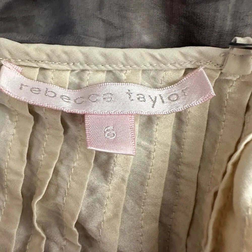 Rebecca Taylor Silk Chain Embellished Sleeveless Blouse Size 6 - Image 2