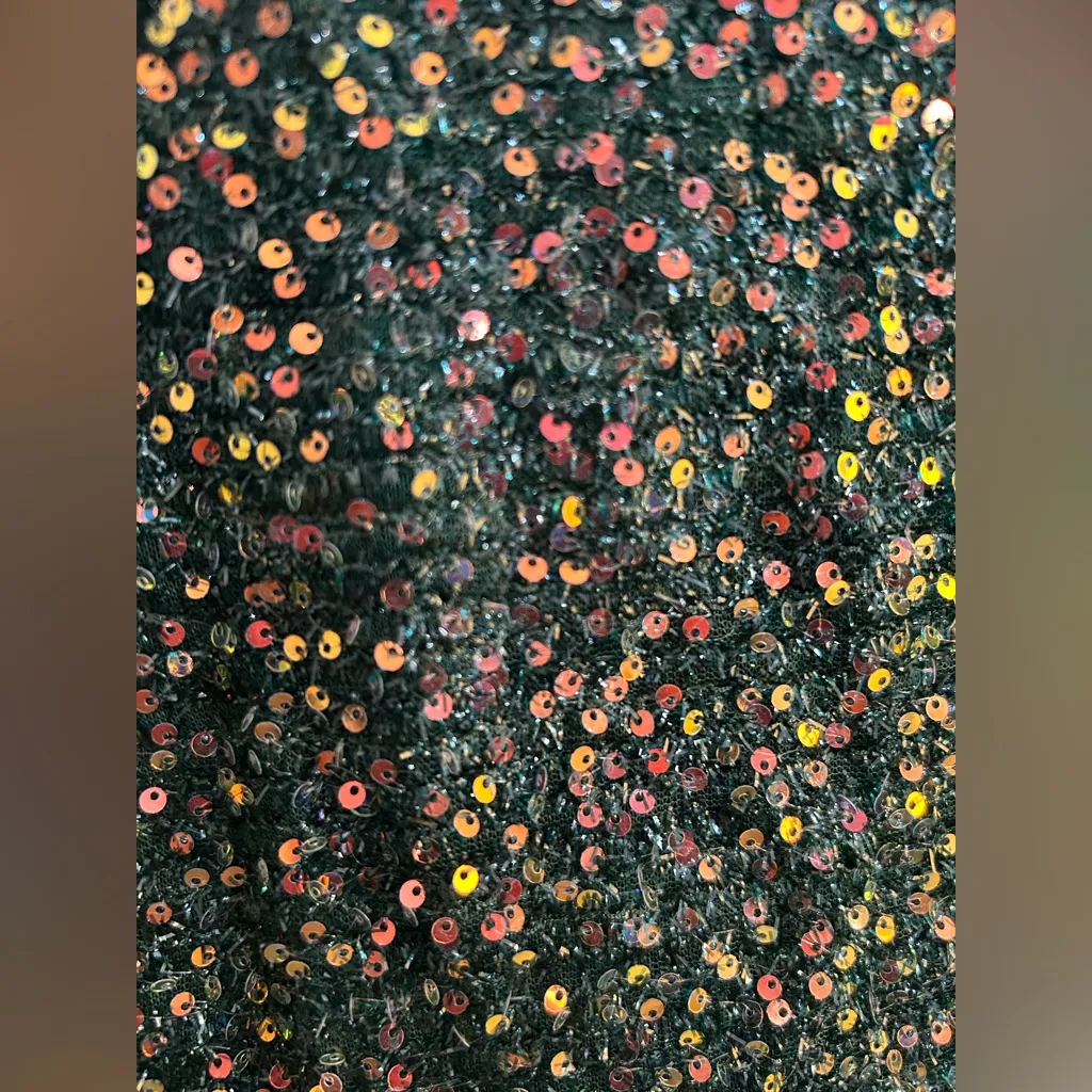 NEW Green BeryLove Sequin Tulle Mini Prom Homecoming Dress S - Image 7