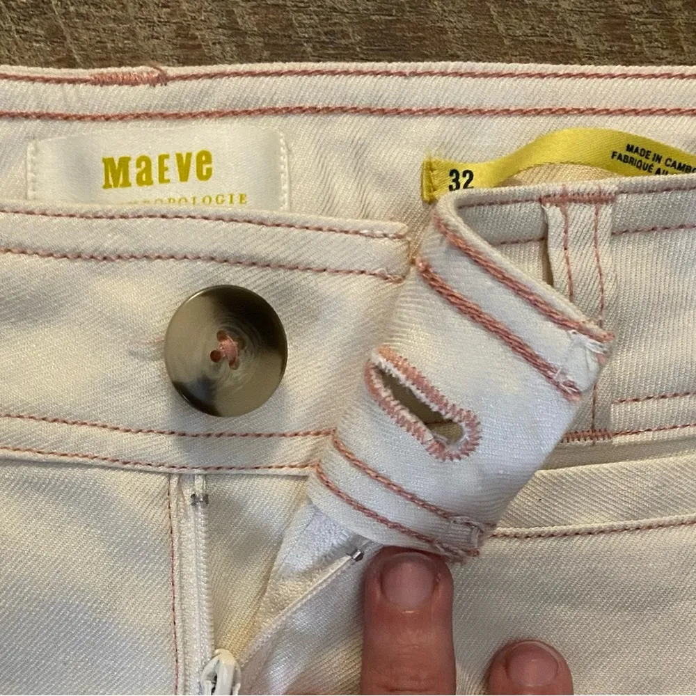 NWT Anthro Maeve The Ettie High Rise Crop Wide Leg Linen Blend Pant Size 32 - Image 6