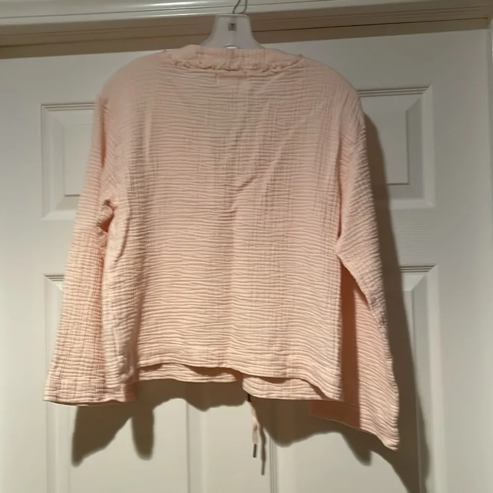 Cloth & Stone Pink Lace-Up Blouse - Image 3