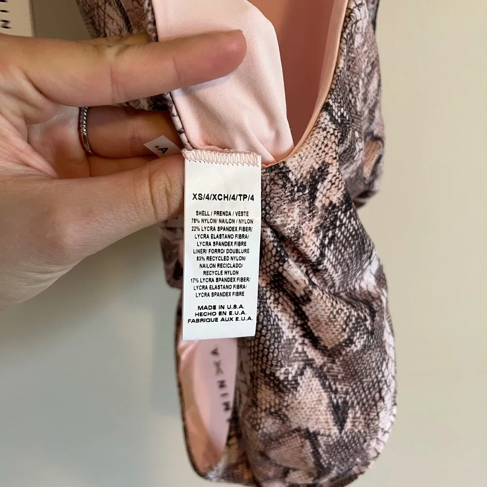 Vitamin A by Amanda Stevens NWT Leah Snake-Print High-Leg One-Piece Swimsuit - Image 10