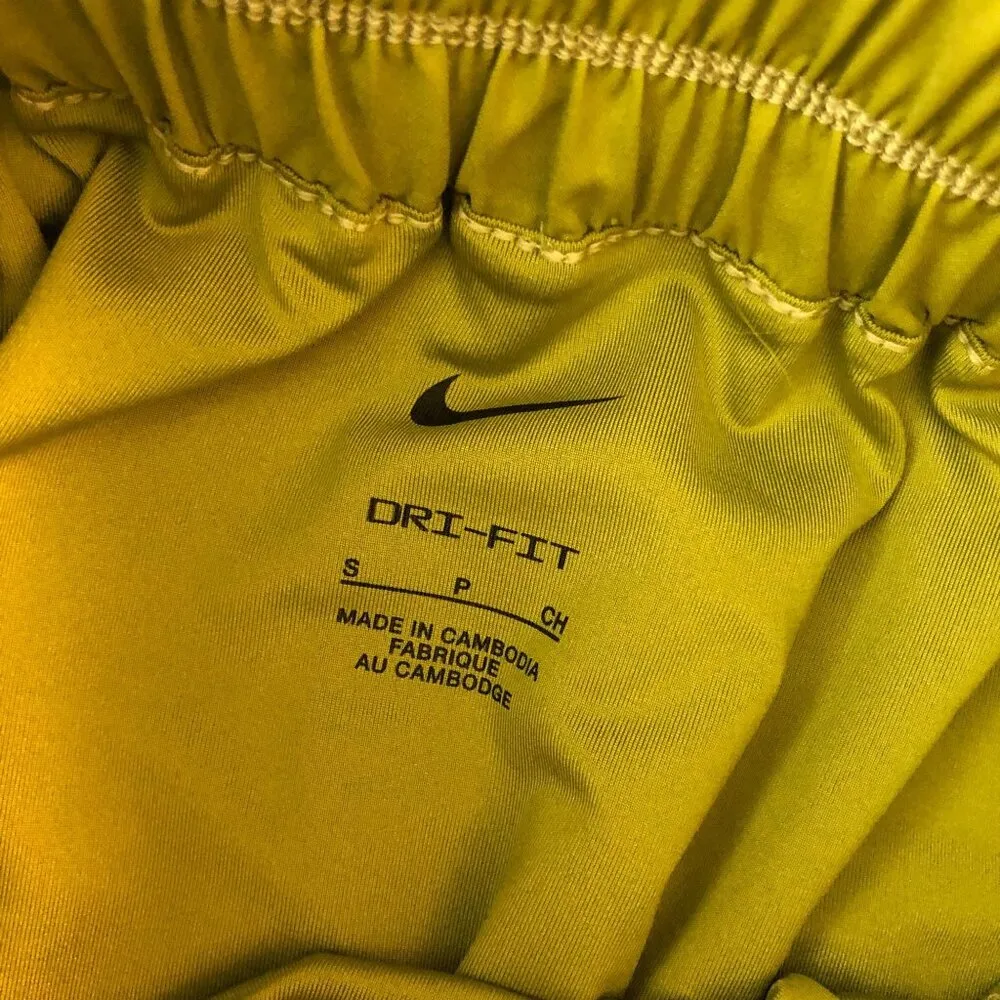 Nike One Womens Dri-FIT Ultra High-Waisted 3" Brief-Lined Shorts Moss Green S - Image 6