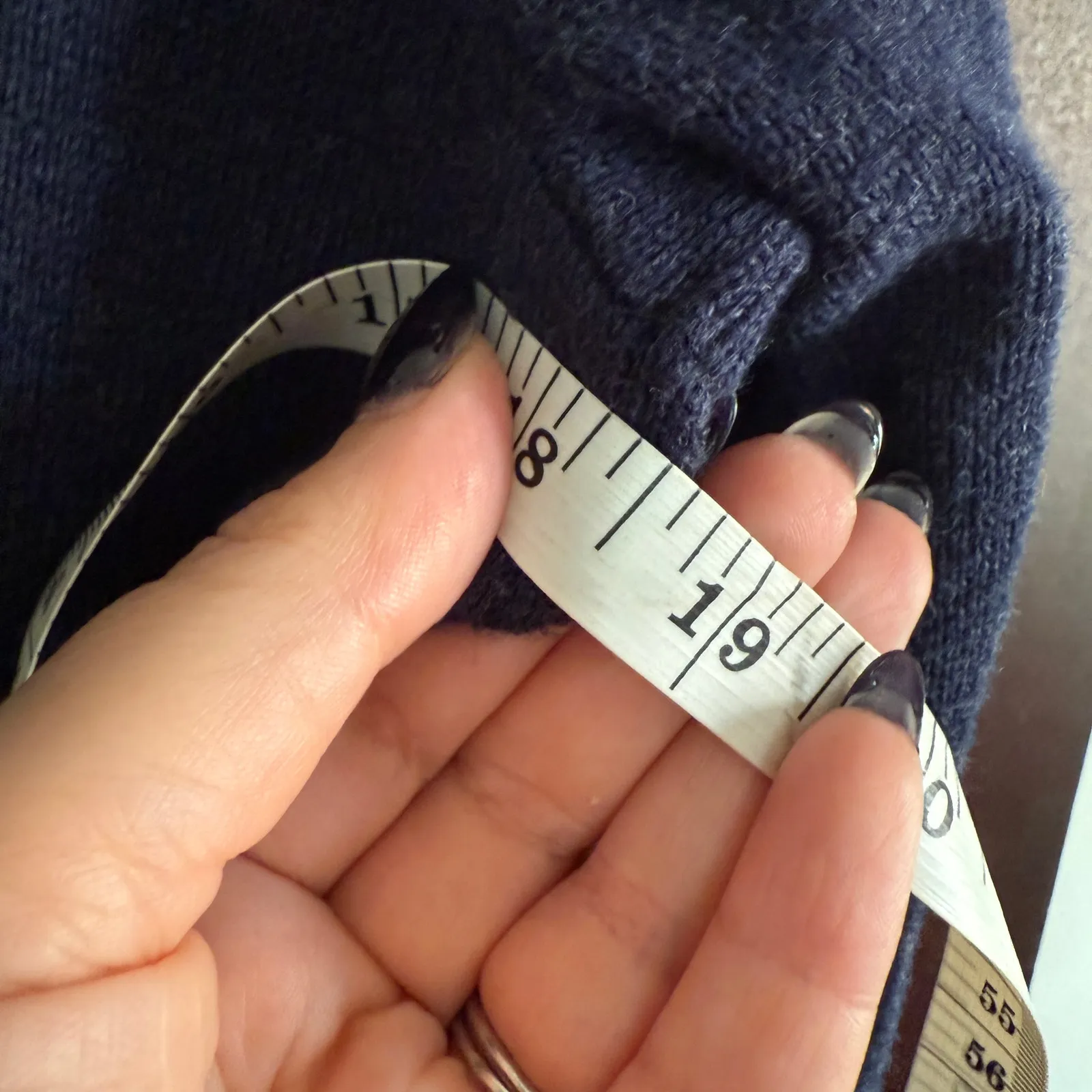 EILEEN FISHER | Navy Blue Peruvian Organic Cotton Open Cardigan Blue Women's XXS - Image 6