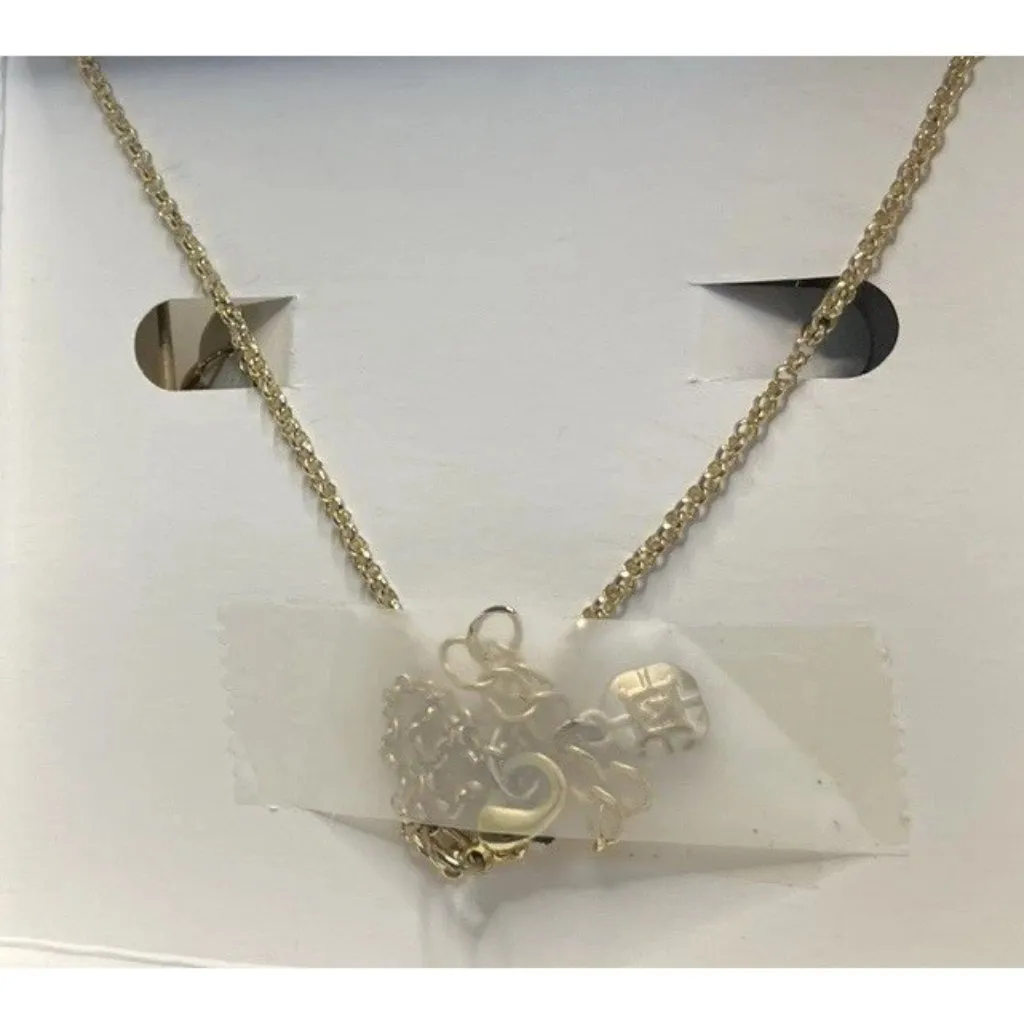 Monet Gold Tone Round Rhinestone Dangle Earrings and Necklace set Brand NEW - Image 6