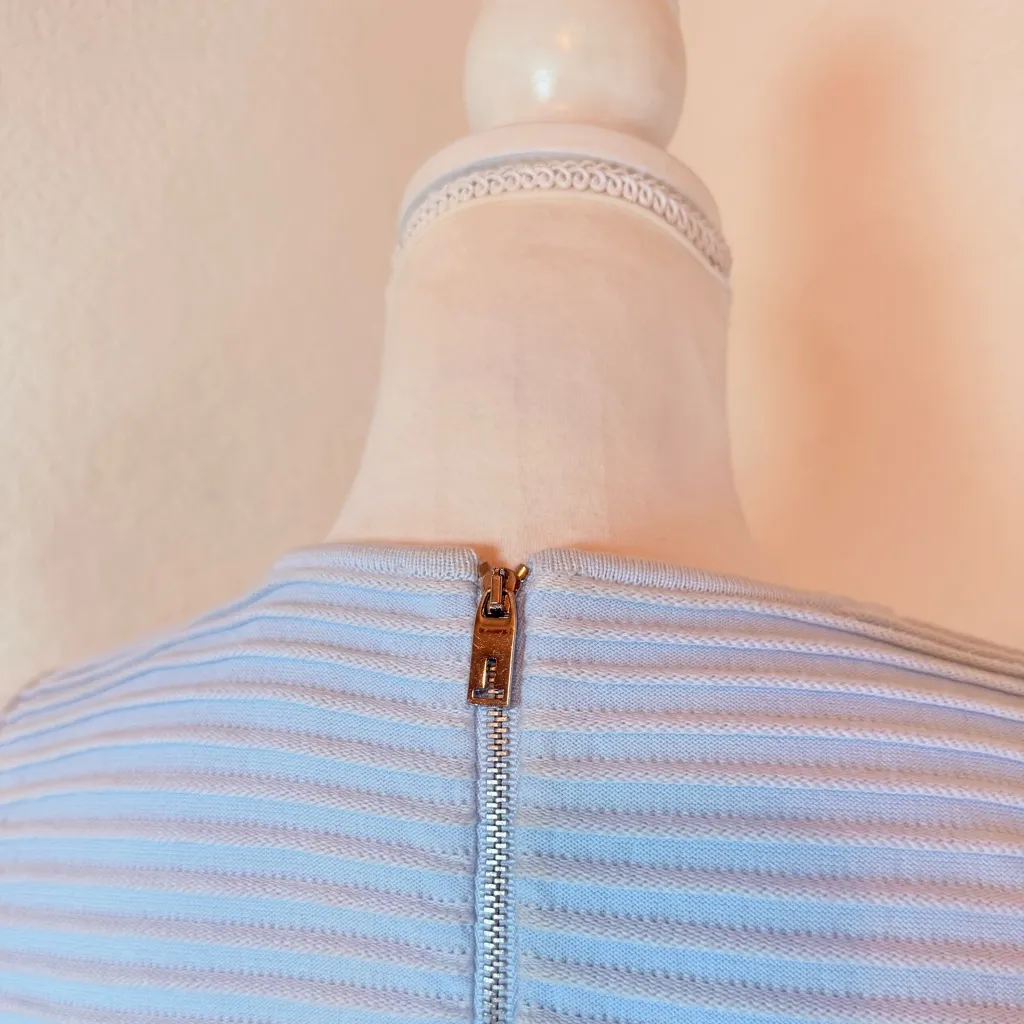 Ted Baker London‎ Nadyne Ottoman Ribbed Fit & Flare Dress in Light Blue. - Image 9