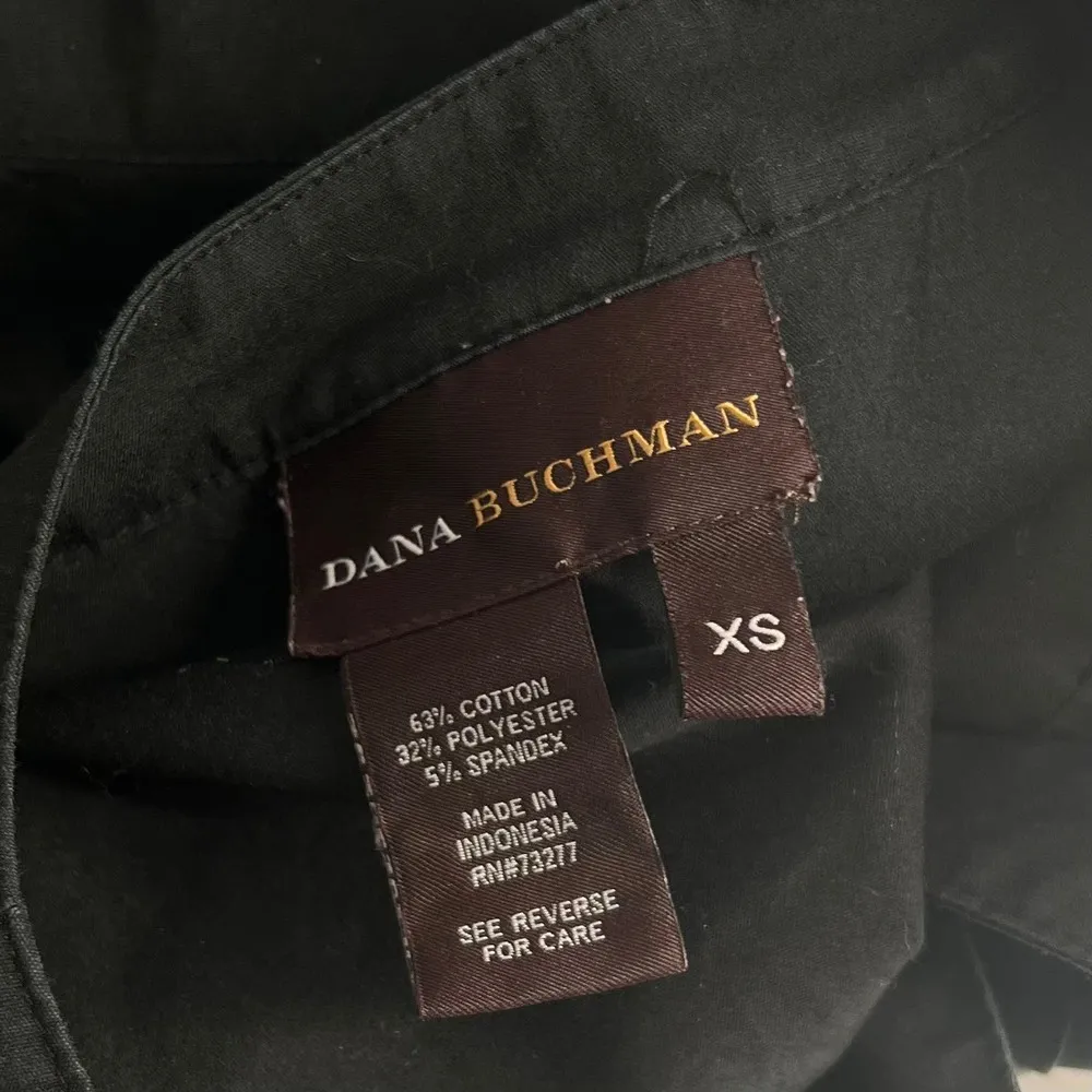 Dana Buchman Black Quarter Sleeve Peplum Top Size XS - Image 3