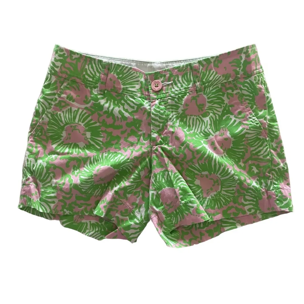 Lilly Pulitzer Women’s Callahan Shorts Size 2 Sunnyside Lion Print Pink Green - Image 19
