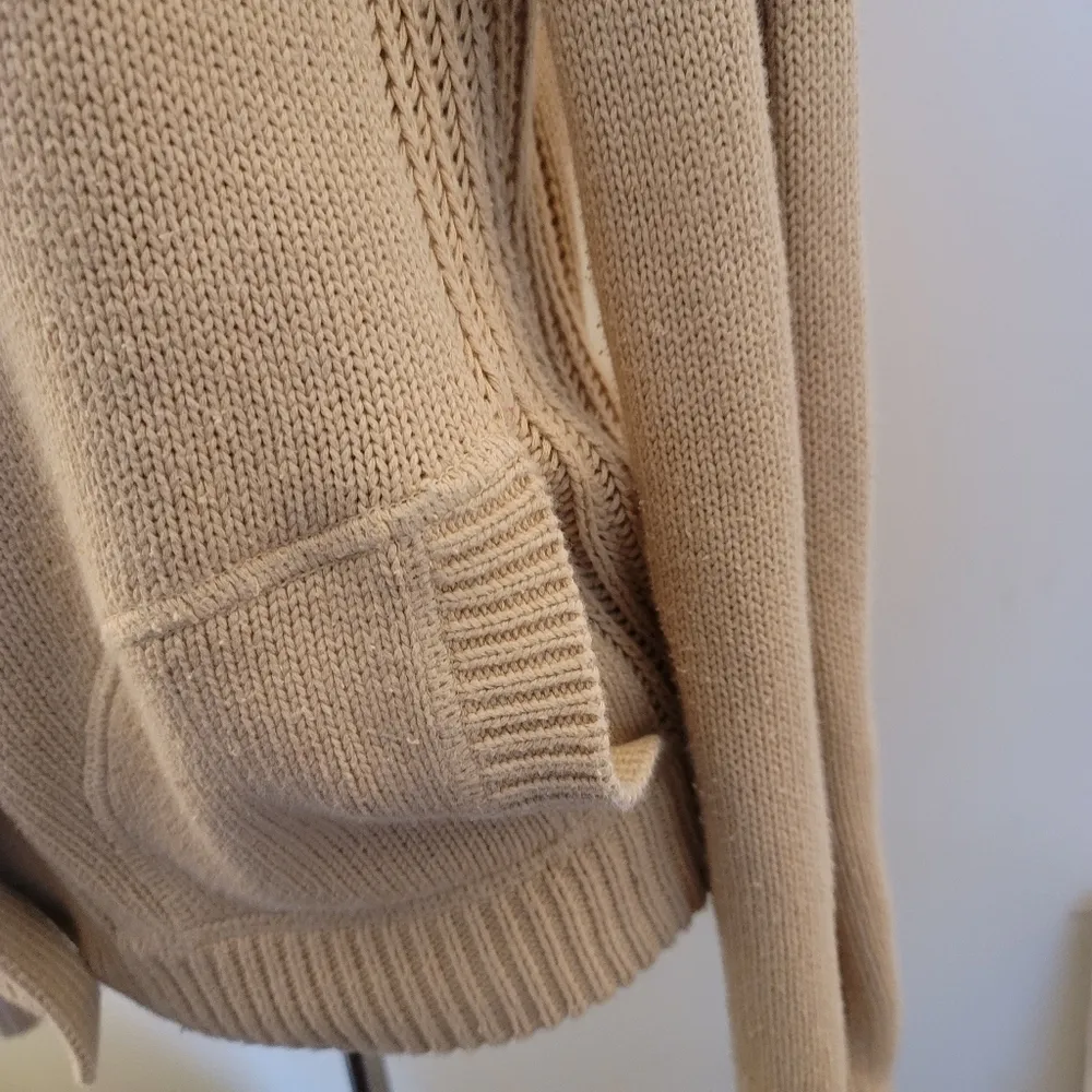 Lauren Ralph Lauren Tan Knit Button Front Jacket M Size M - Image 7