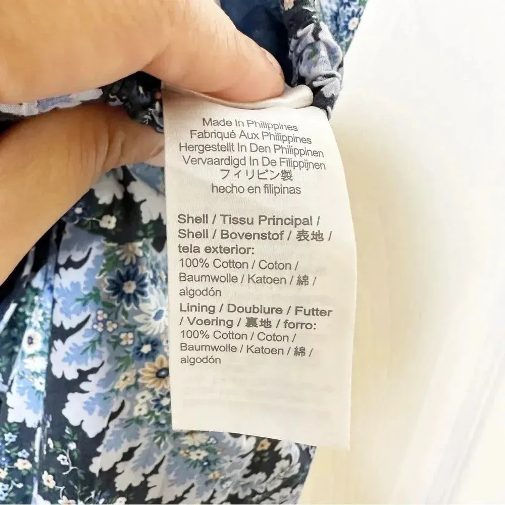 J. CREW COLLECTION Pull-on Skirt in Ratti® Pacific Paisley Blue Floral Size‎ M - Image 8