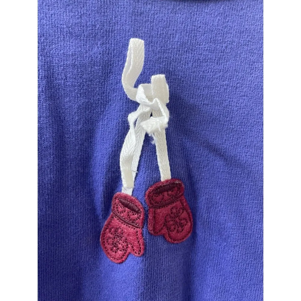 Vintage Disney Store Purple Top Winnie The Pooh Embroidered Mittens Cotton XL - Image 2