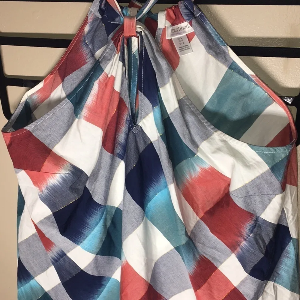 Motherhood summer tank top size large plaid summer tank top baby momma t…​ - Image 6