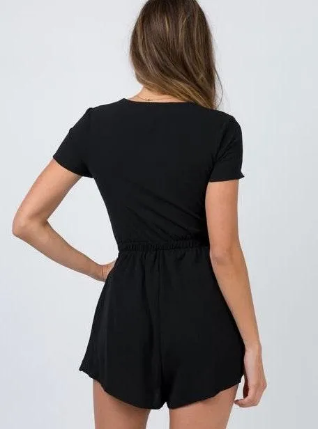 Princess Polly Black Playsuit  - Image 2