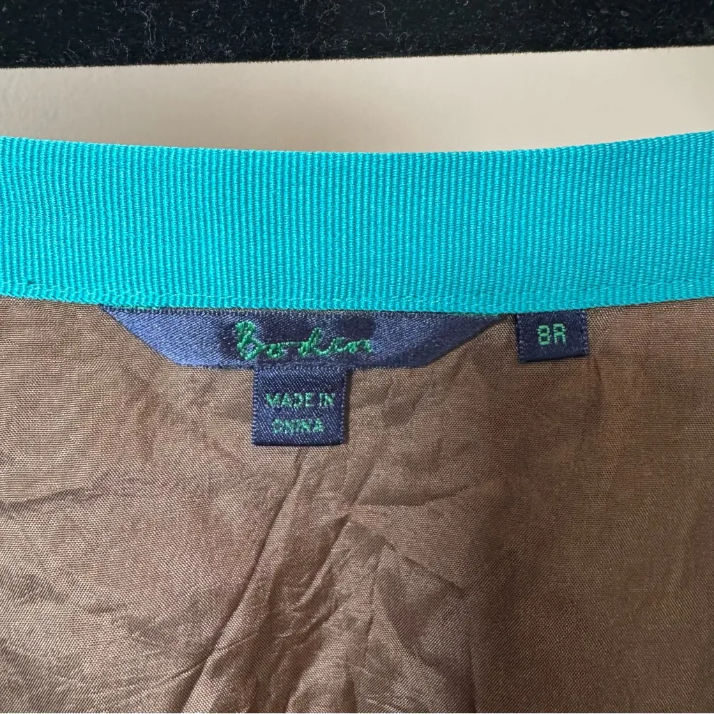 Boden Women’s Beaded‎ Floral A Line Pencil Skirt Size 8R Brown - Image 14