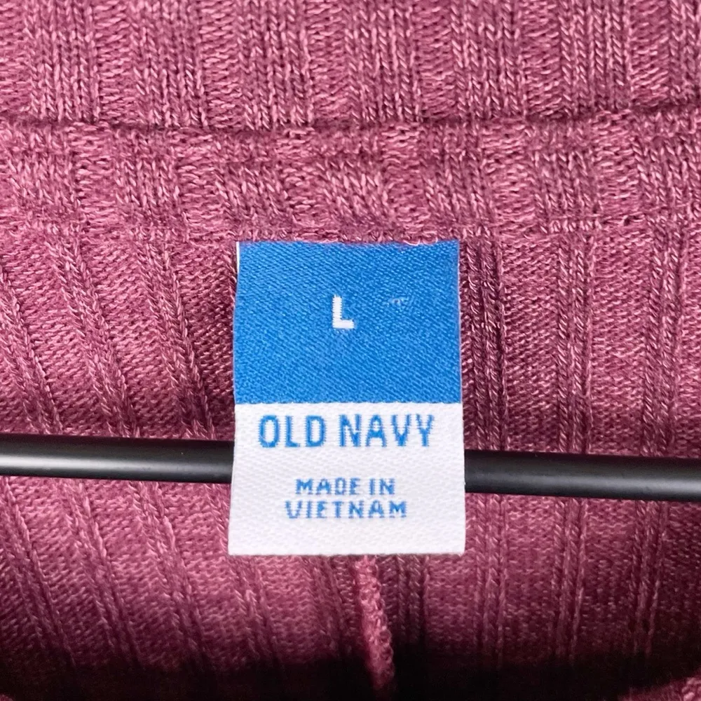 NEW Old Navy Rib-Knit Long-Sleeve Maxi Shift Dress Crimson Cranberry Size Large - Image 5