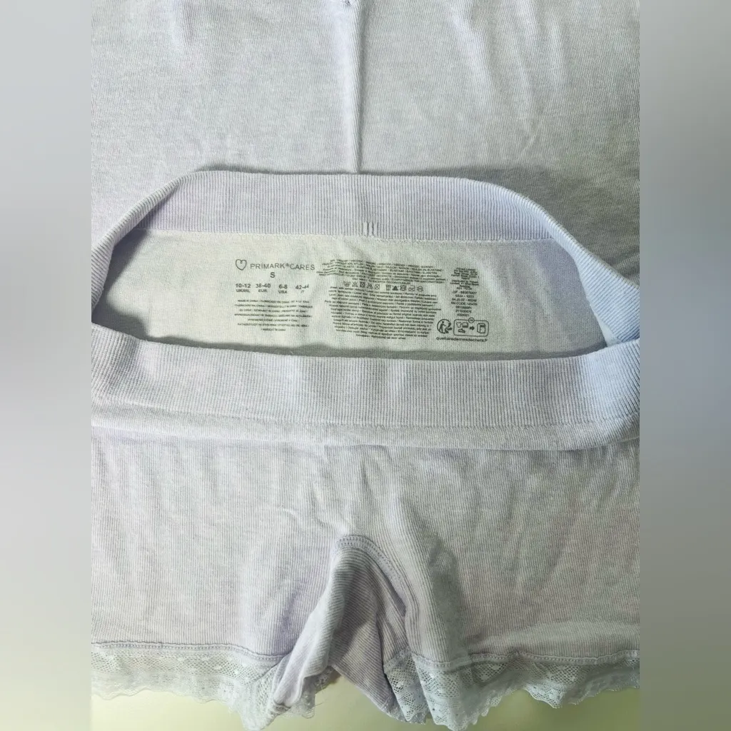 Primark Soft Purple Pajama Set with Lace - Image 3