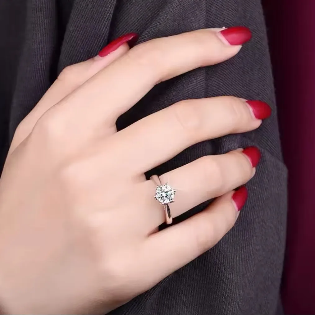 1 Ct Solitaire‎ Ring Round Brilliant Cut Simulated Diamond, Size 8.5 NEW - Image 13