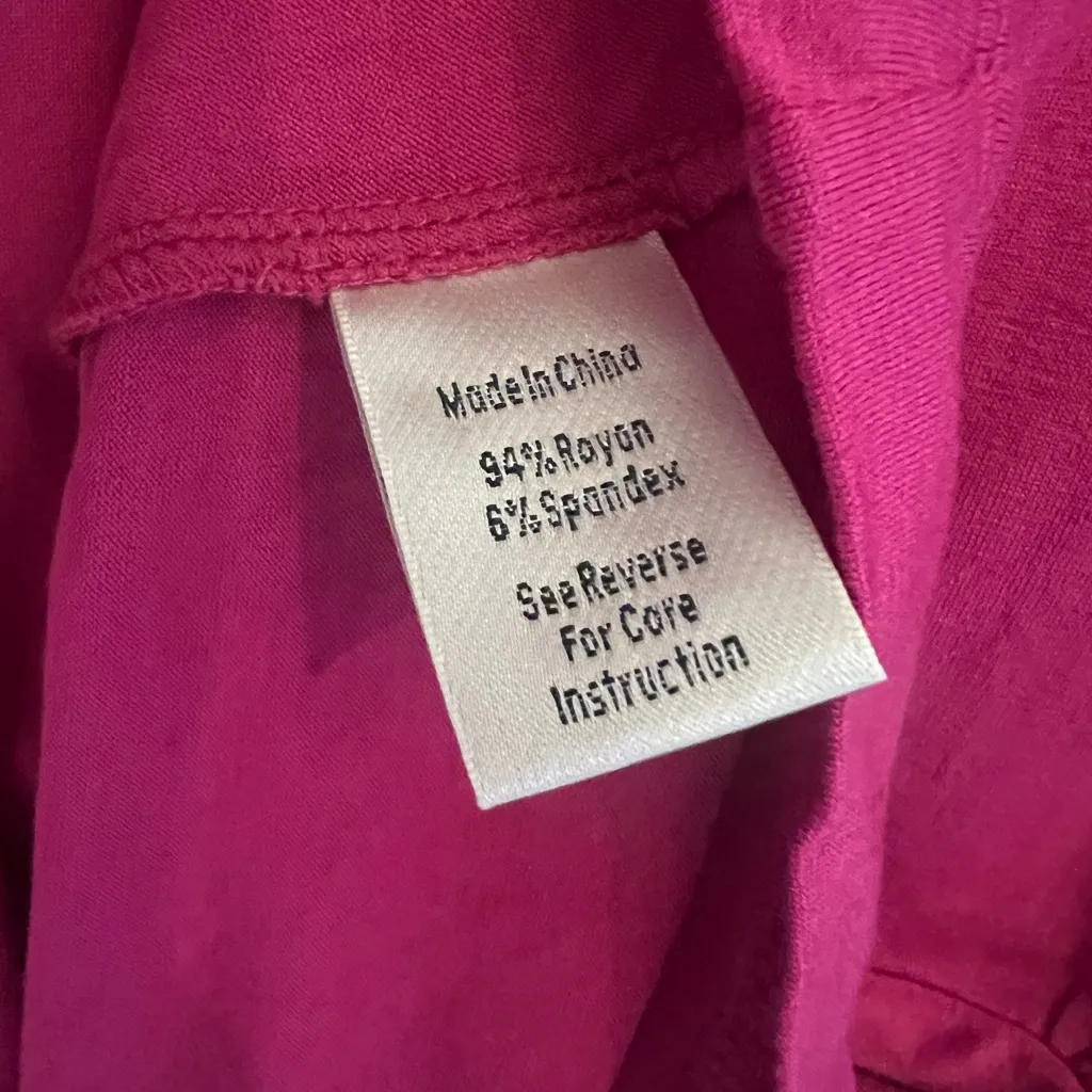 Tyler Boe Hot Pink Blouse Shirt Size Medium - Image 3