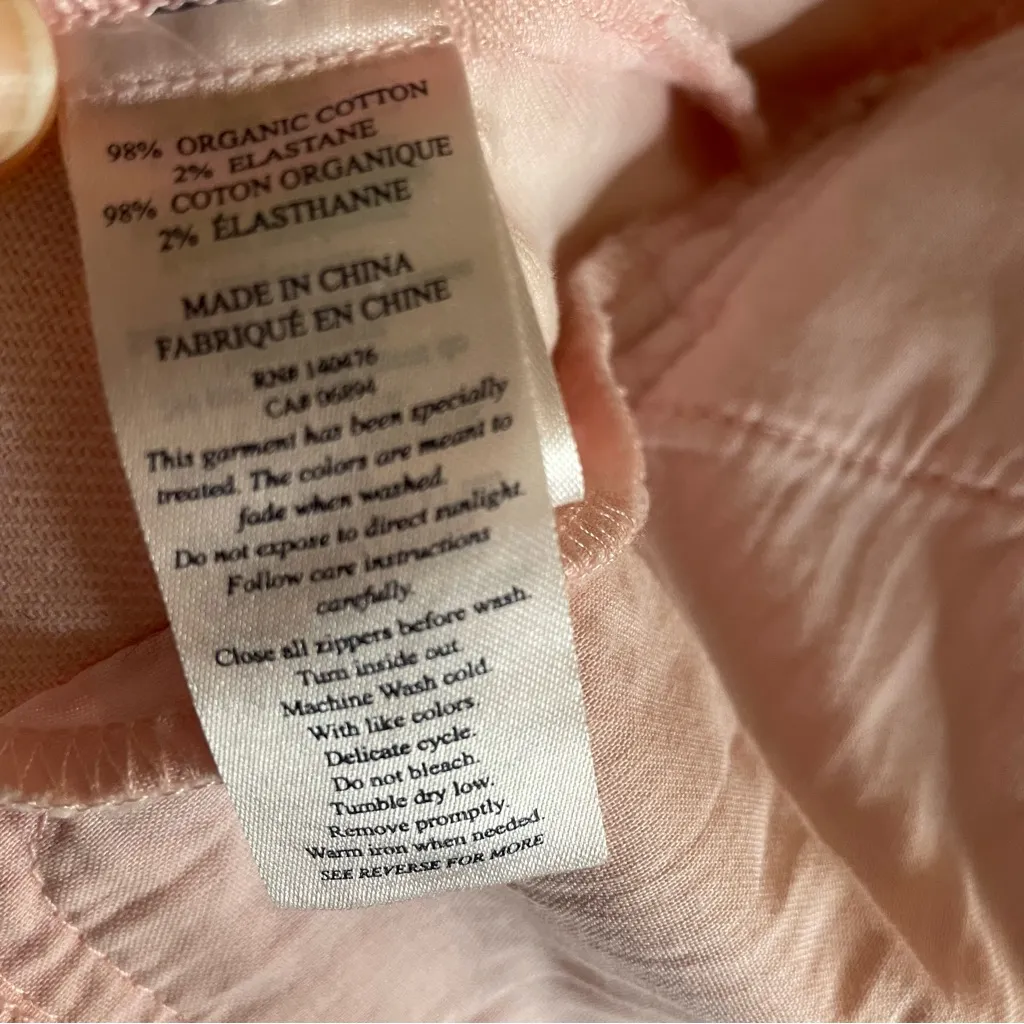 Faherty Organic Cotton Jumpsuit with Subtle Pink Hues Size Small retro chic girl - Image 10