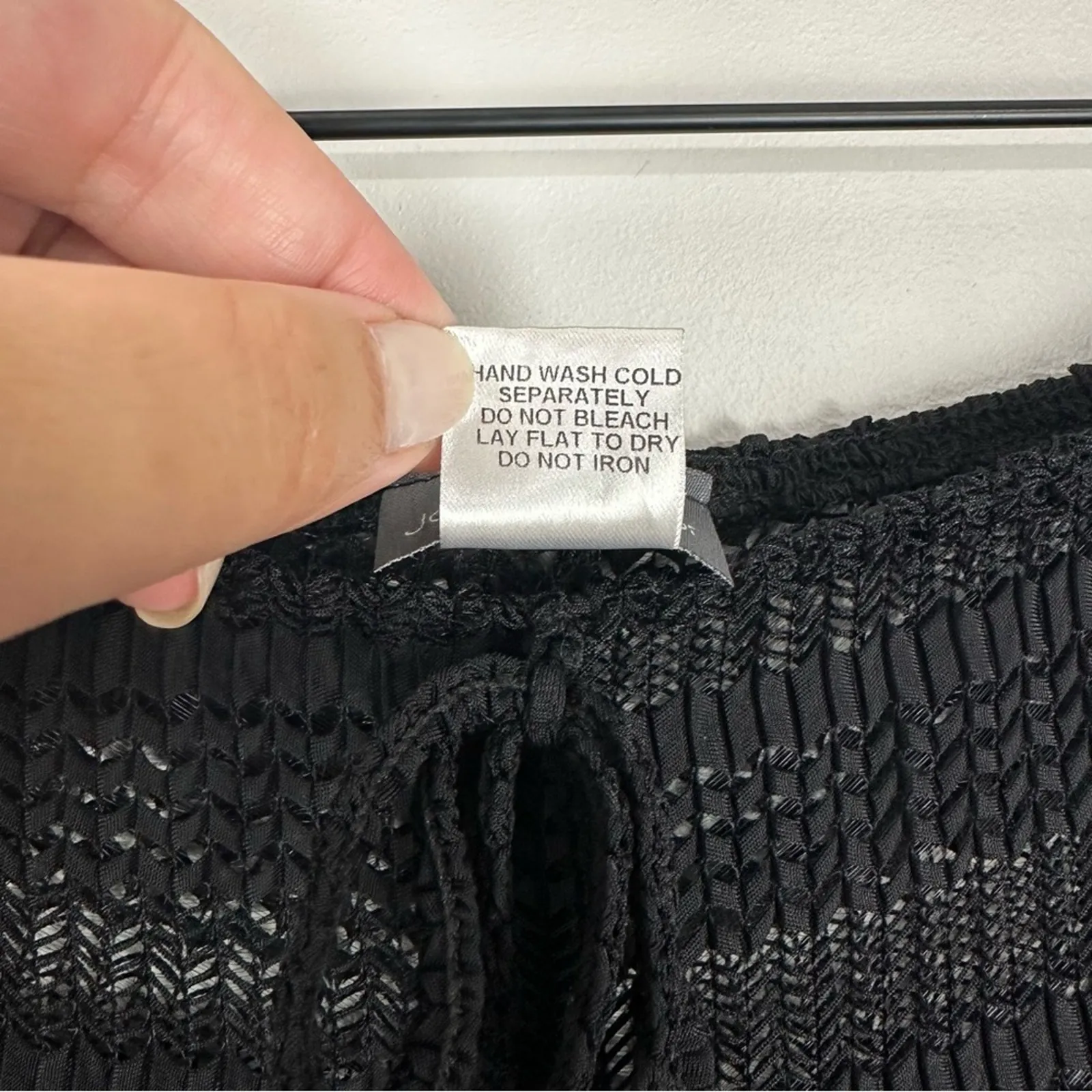 Jordan Taylor Knit Mesh Wide Leg Swimsuit Coverup Black Pants Size XL - Image 7