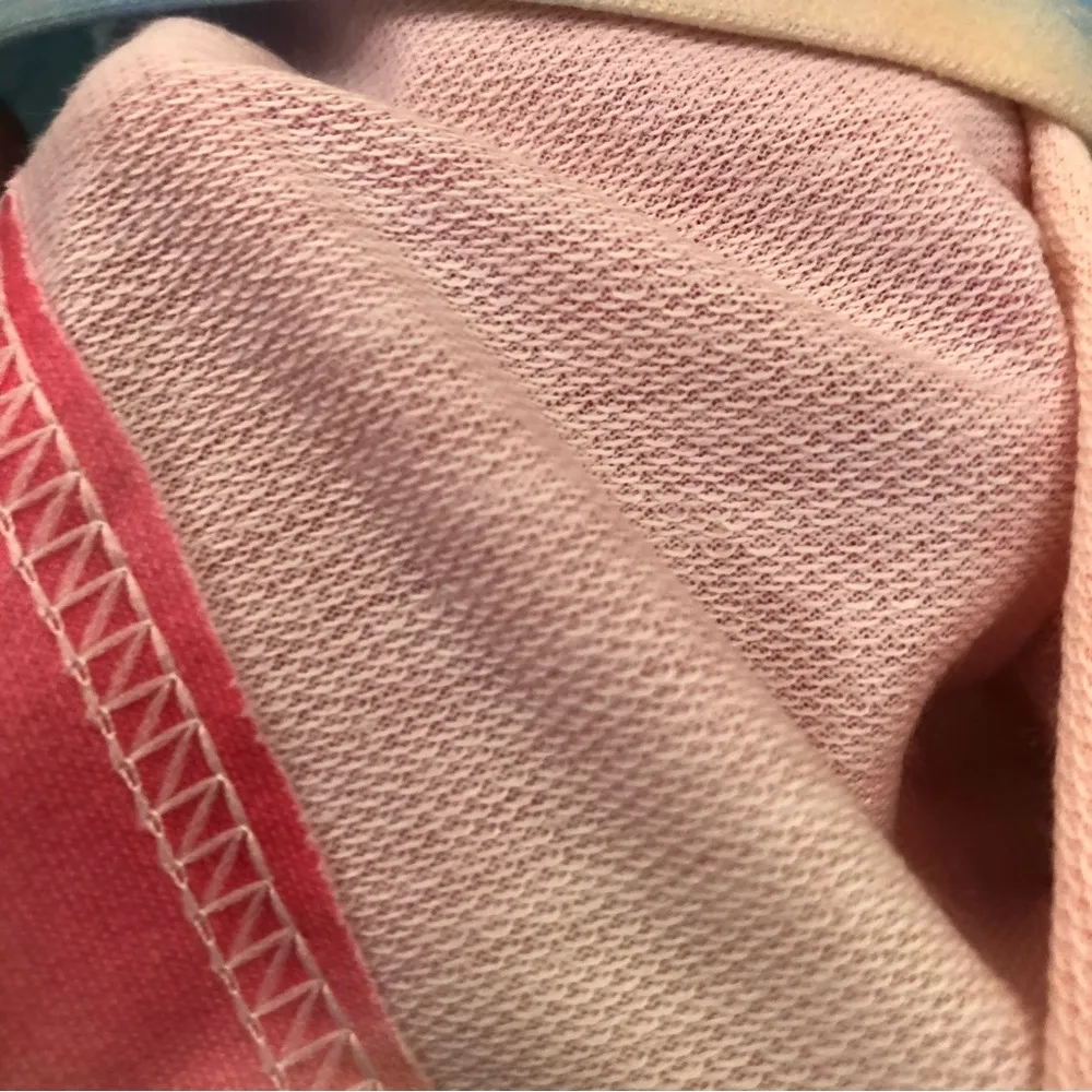 Womens Unbranded Tie Dye Crop Top Lightweight Thin Hoodie Sweatshirt Size M. Size M - Image 5