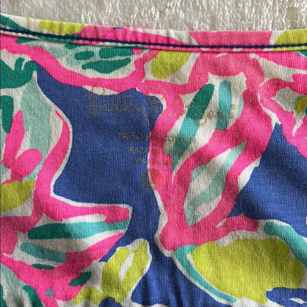 LILLY PULITZER BLYTHE TANK DRESS MINI CASA AZUL FLORAL PRINT WOMENS SIZE LARGE - Image 12