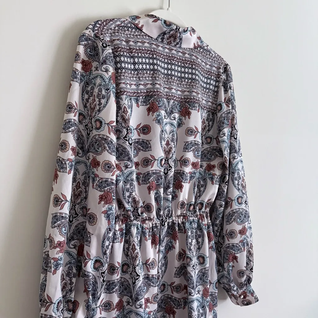 Show Me Your Mumu Dress Carrie Collared Cool Paisley Print Size M - Image 6