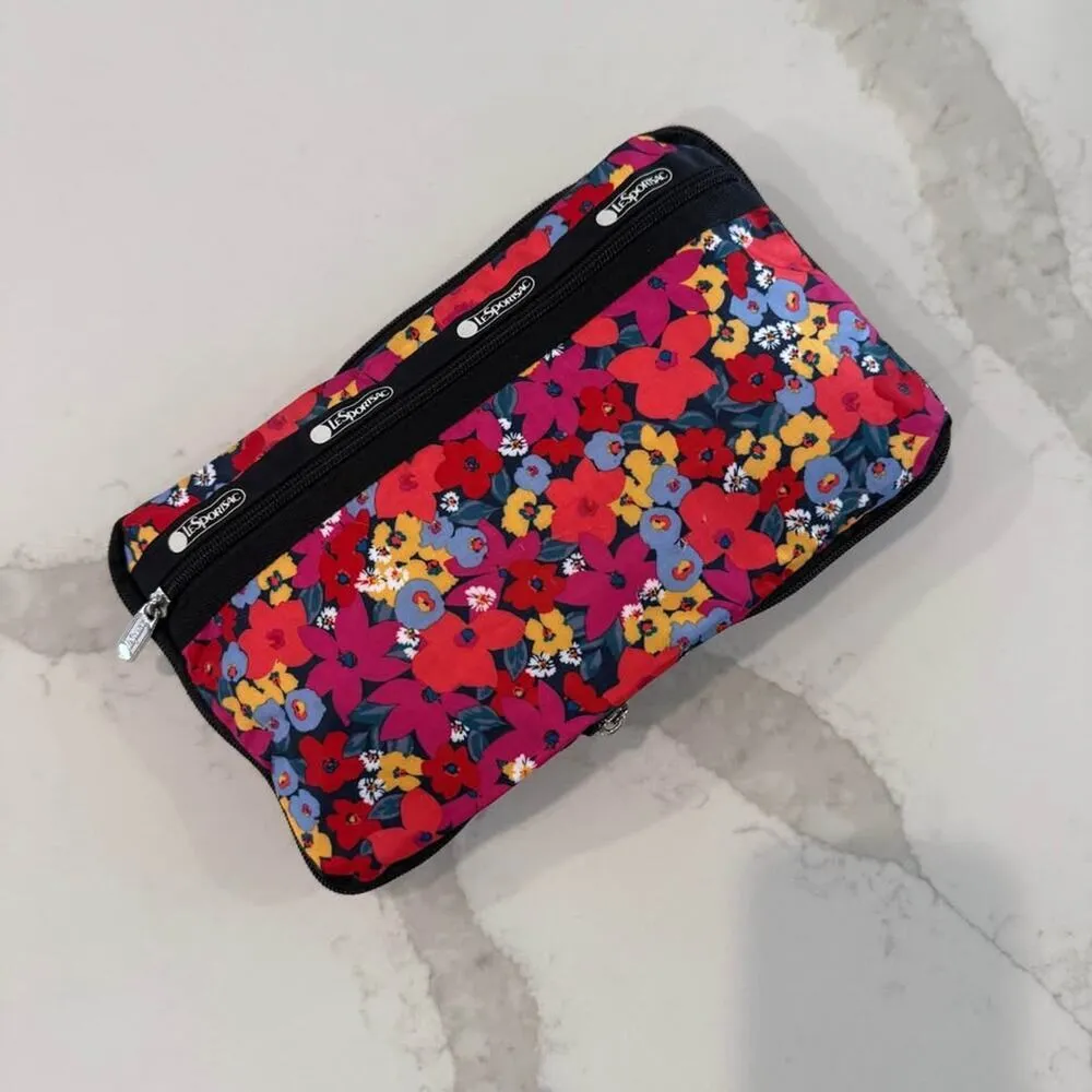 LeSportsac Womens Packable Nylon Slim ToteBag Adjustable Crossbody Bright Floral - Image 7