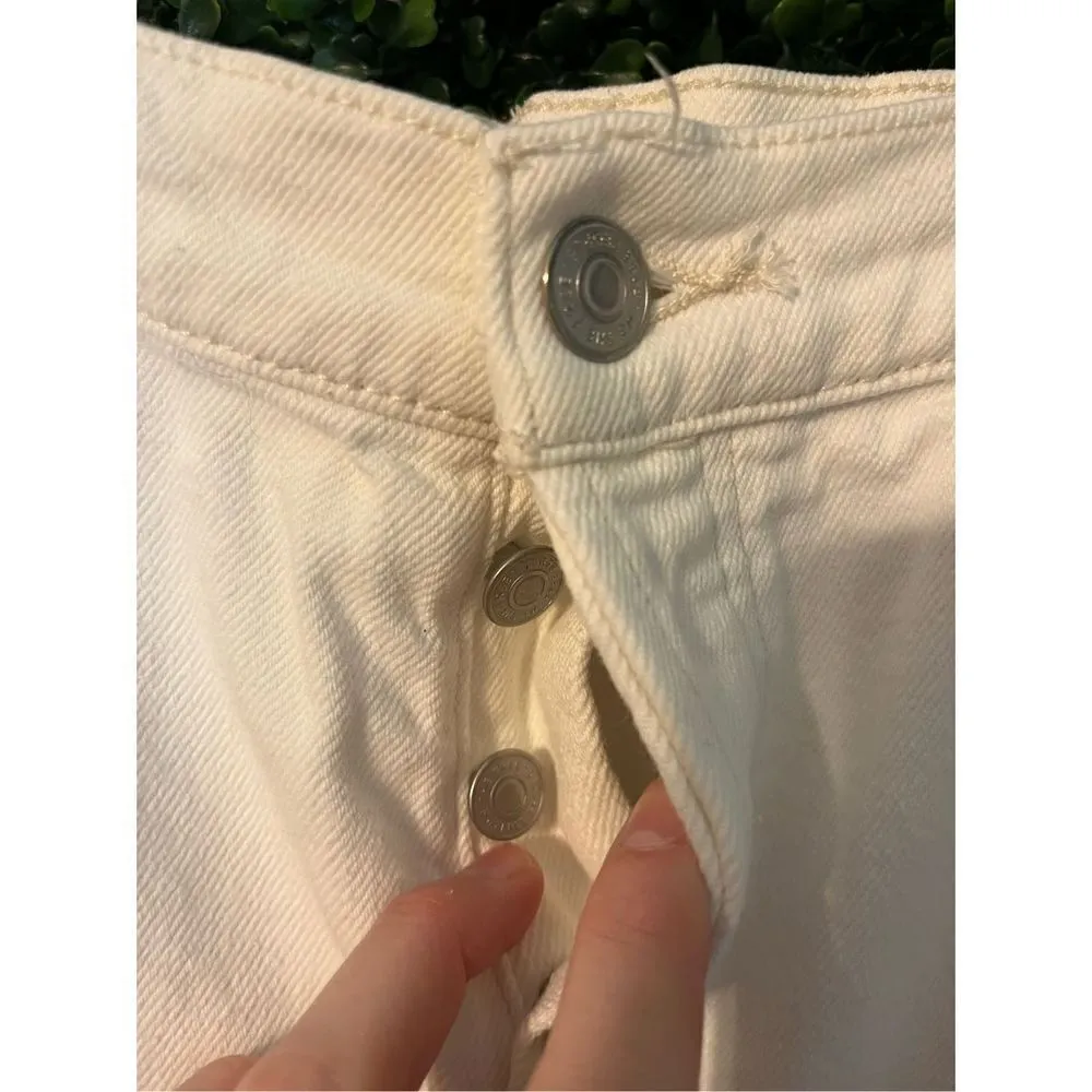 Free People Ankle Fray White Jeans Size 29 - Image 2