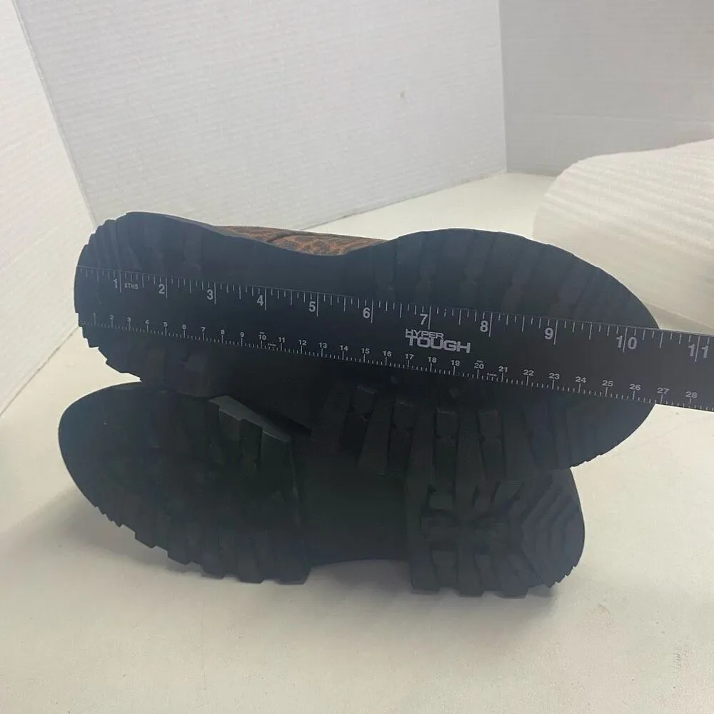 JUST FAB Women’s Claudine E Booties‎ Leopard Black Lace Up Boots Size 7.5 - Image 6