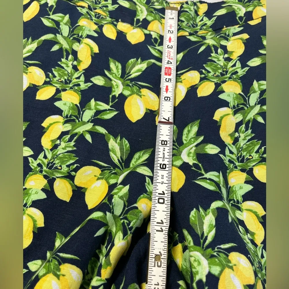 Loft fluid linen blend lemon cropped pants medium petite - Image 7