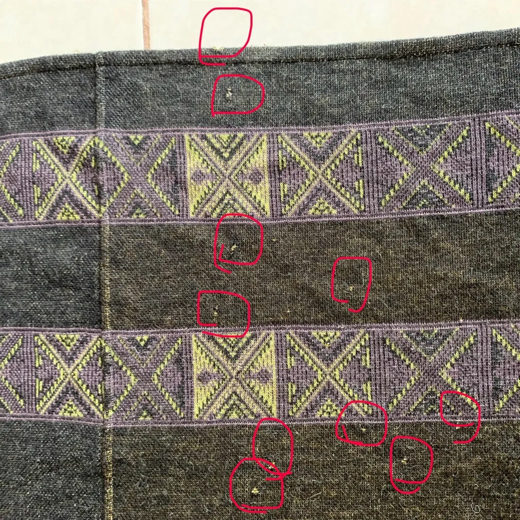 Sol Alpaca aztec wool poncho Black Size undefined - Image 10