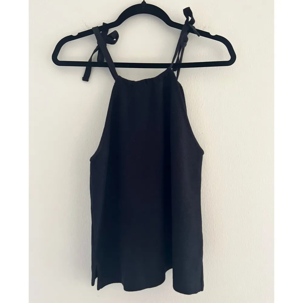 Madewell Tie-shoulder Tank Top Size XS Black - Image 5