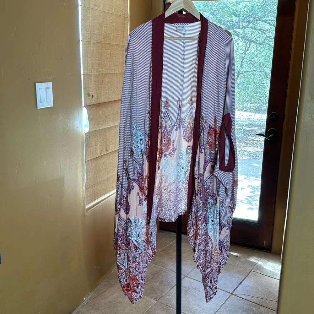 Soma Intimates Rayon Challis Pajama Wrap Nomadic Scarf Cherrywood One Size - Image 5