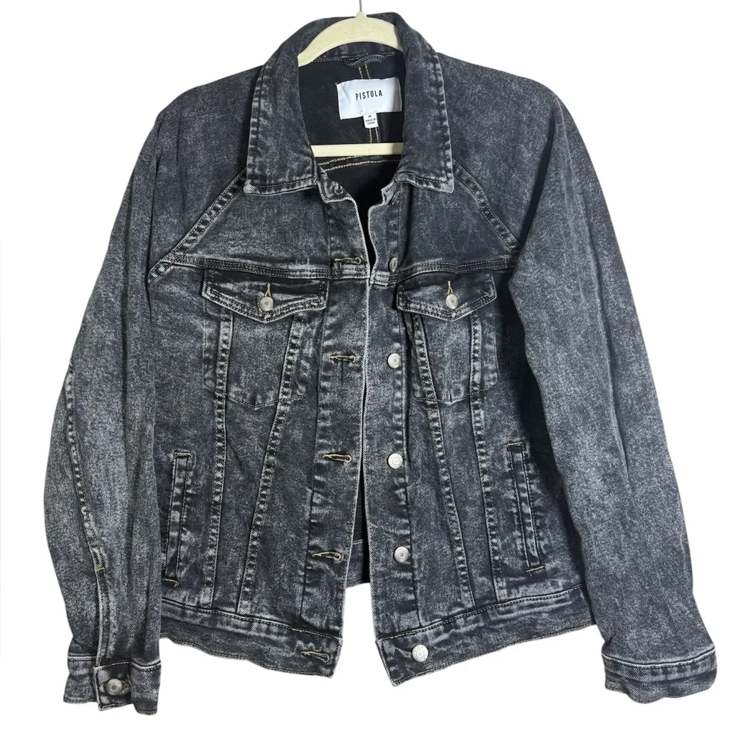 PISTOLA Hayden Raglan Sleeve Jacket Nightcap Acid Denim - Image 5