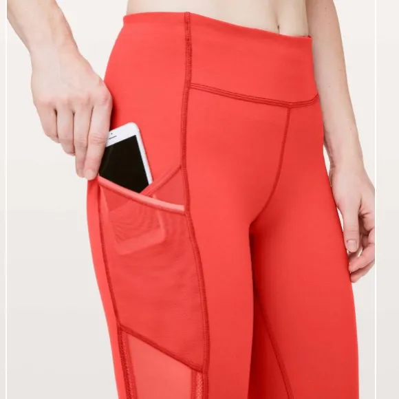 Lululemon Speed Up Crop *High Mesh 21" Pink Size 2 - Image 8