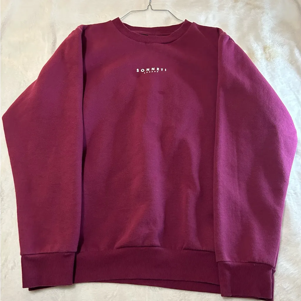 Women's Burgundy Sweater Red Size XL - Image 2