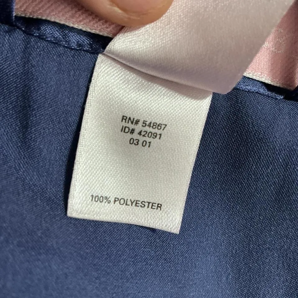 VICTORIAS SECRET Womens Blue Satin Robe One Size Tie Waist‎ Kimono Sleeve - Image 5