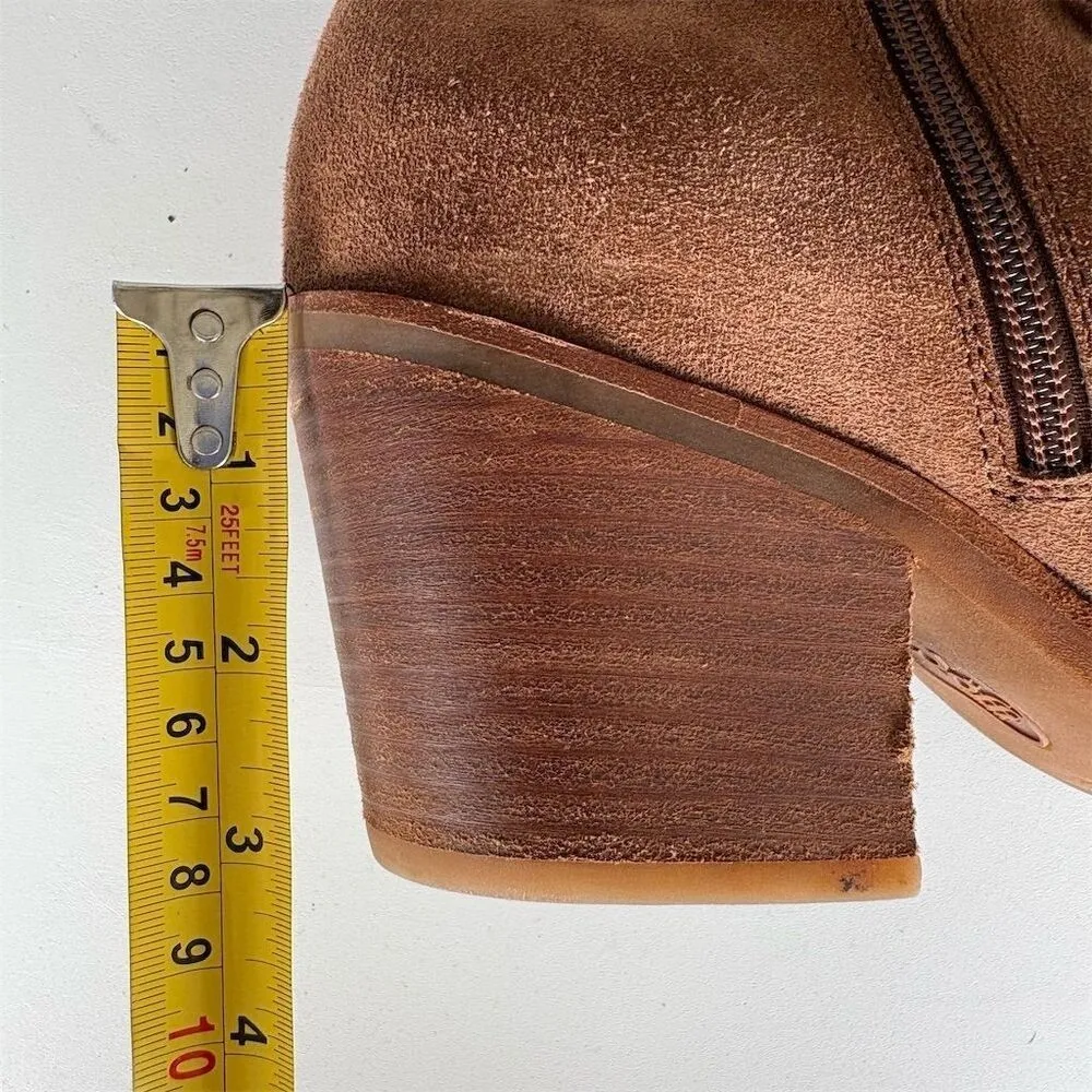 Sofft Women's Brown Suede Ankle Boots Size 10 M Lace - Image 2