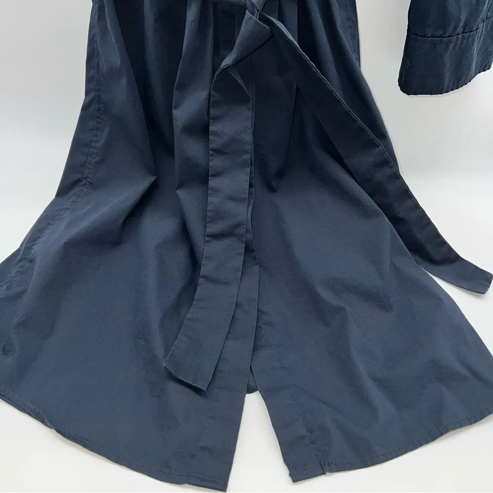 Banana Republic Factory Women's Blue Cotton Blend Shirtwaist Belted Dress - Image 6