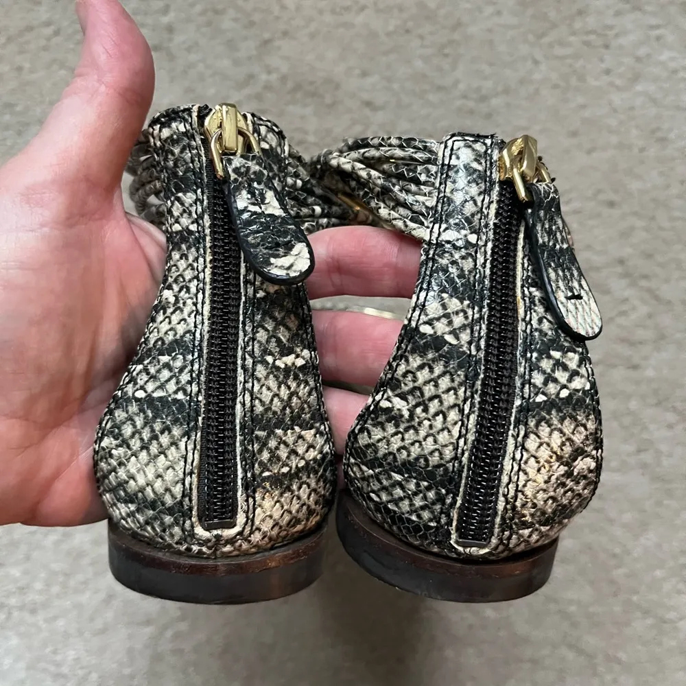 Tory Burch women's 8.5 sandals Mignon Ring gladiator glam snakeskin - Image 6