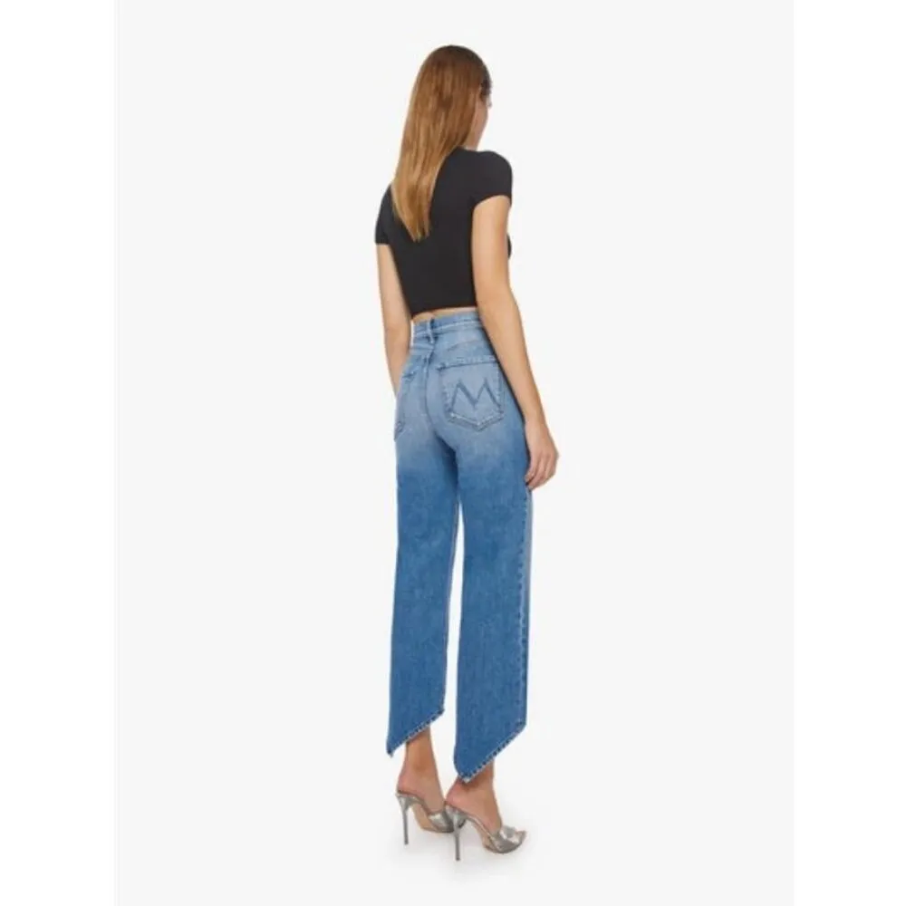 đź’•MOTHERđź’• The Backstabber Flood Jeans ~ High On the Hog 34 NWT Blue - Image 3